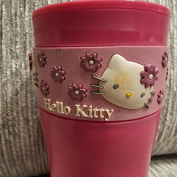 ♡ Vintage Pink Hello Kitty ZAK 16oz Insulated Tumbler Cup Sanrio 2002 ♡ - Picture 3 of 12